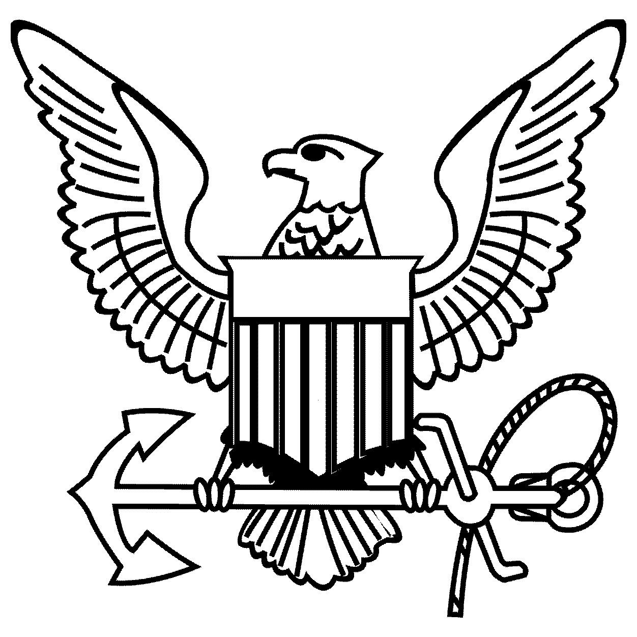 navy anchor logo with eagle